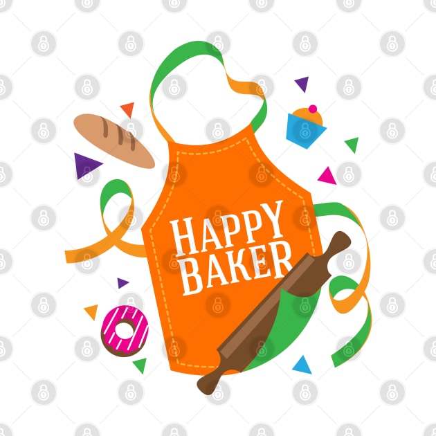 Happy Baker Apron by MplusC