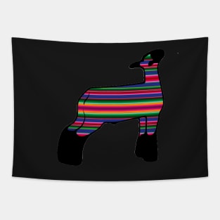 Serape Market Wether Lamb Silhouette 1 - NOT FOR RESALE WITHOUT PERMISSION Tapestry