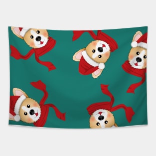 Corgi Xmas Tapestry