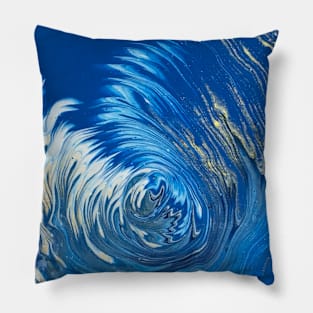 Blue Ocean Wave Pillow