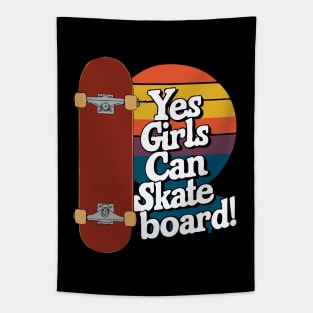 Yes Girls Can Skateboard, Skater Girl Tapestry