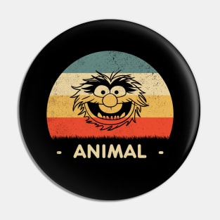 Retro Sunset Animal Muppets Pin