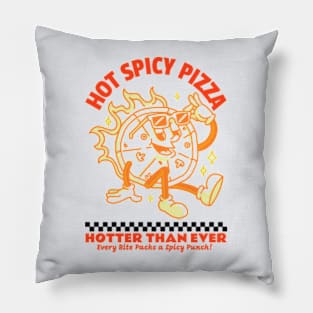 90s Retro Cartoon Hot Spicy Pizza Pillow