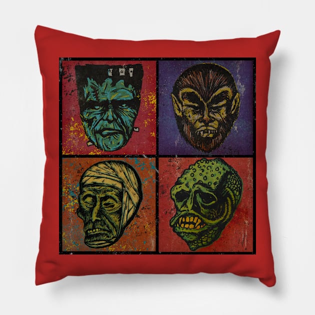 Classic Monsters Pillow by Cottage 13 Designs