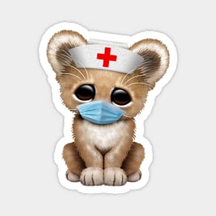 Cute Lion Cub Nurse Magnet