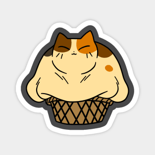 Fat Calico Tiny Basket Magnet