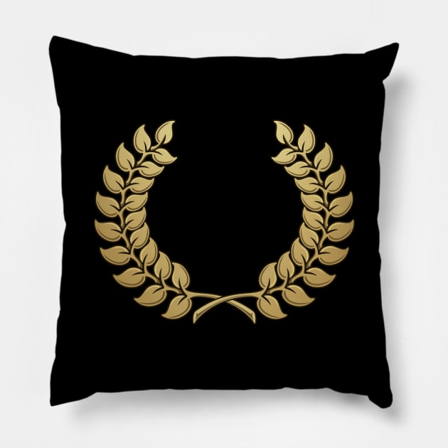 Gold Wreath Pillow by sifis