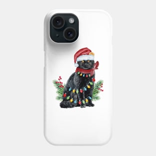 Christmas Lights Cat Phone Case