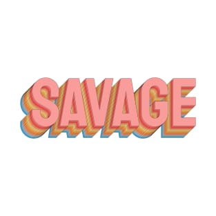 Savage Colorful Pastel Retro T-Shirt