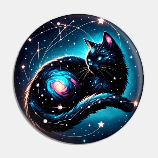 Cosmic Cat and Stars Pin