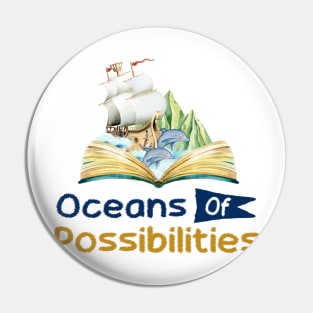 summer reading 2022 oceans sublimation Pin