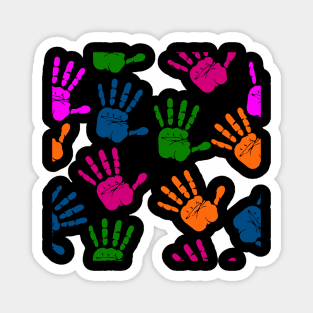 Colourful Hand Prints Magnet