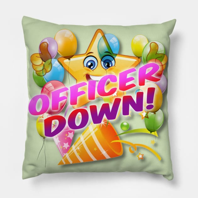 Officer Down! Pillow by DestructoFrankenstein