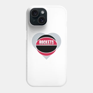 Heart Shaped Houston Rockets Basketball Phone Case