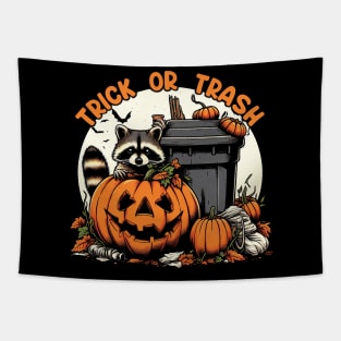Trick or Trash Racoon Tapestry