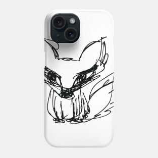 Fox Sketch (black ink) Phone Case