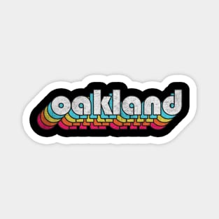 Oakland // Retro Typography Design Magnet