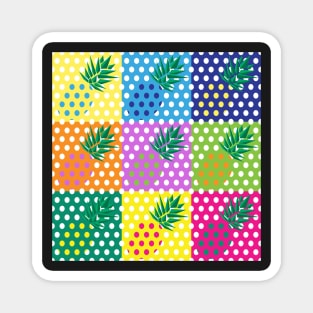 Polka Pineapple Pop Art Magnet