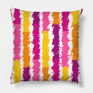 Abstract Lines Of Bright Summer Colors Pillow