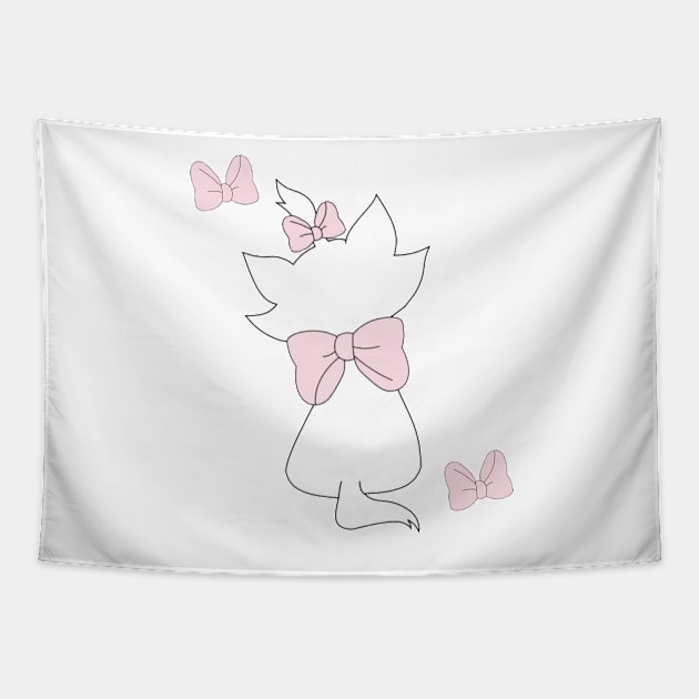 Marie Aristocats Pattern Tapestry by Mint-Rose