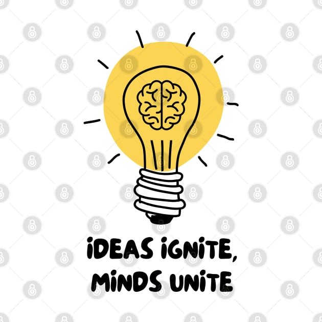 Lamp Bulb Brain Idea Yellow - Creative Spark by Hepi Mande