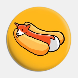 Corgi hot dog Pin