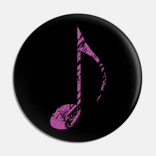 Cool Grunge Music Note Purple Pin