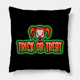 Evil Clown Trick or Treat Pillow