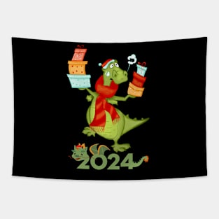 Dragon With Gifts Tapestry