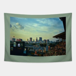 Atlanta Skyline from Turner Field Tapestry