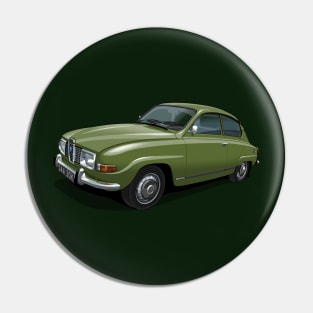 1971 Saab 96 saloon in verona green Pin