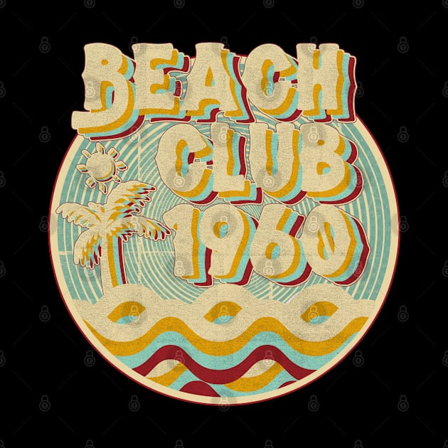 vintage retro beach club 70s 1960 with spirale turqoise by lord cobra