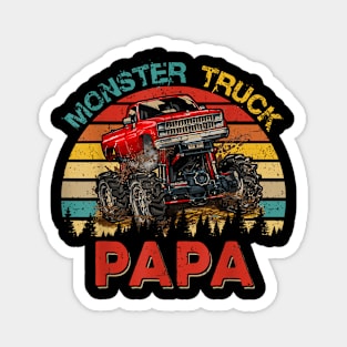 Monster Truck Papa Driver Lover Father'S Day Magnet