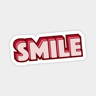 Retro Smile Word Art with Stripes Magnet