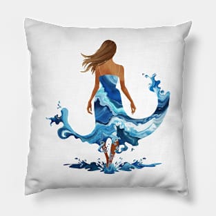 Lady of the Beach Pillow