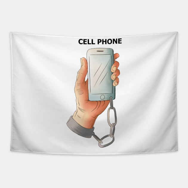 CELL PHONE Tapestry by Elsieartwork