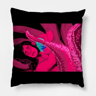 Sunflower sea star starfish merman for mermay pink fuchsia tentacles reclining man Pillow