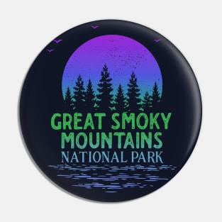 Great Smoky Mountains National Park Trees Moon Design Pin