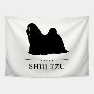 Shih Tzu Black Silhouette Tapestry