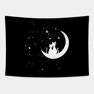 CAT MOON LOVE lovely pet design Tapestry