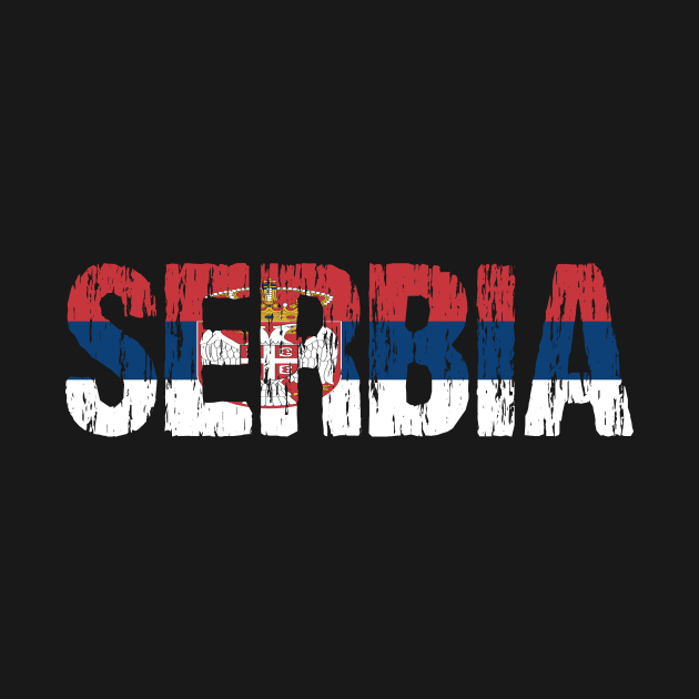 Serbia Srbija Flag Distressed by Nirvanibex