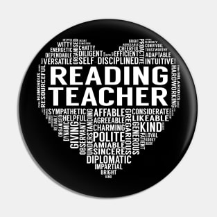 Reading Teacher Heart Pin
