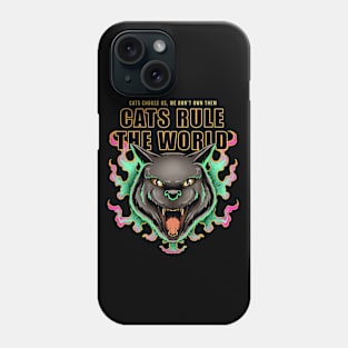 cats rule the world Phone Case