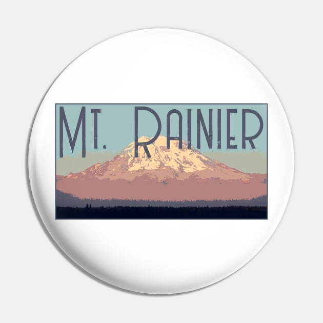 Mt. Rainier Decal Pin by zsonn