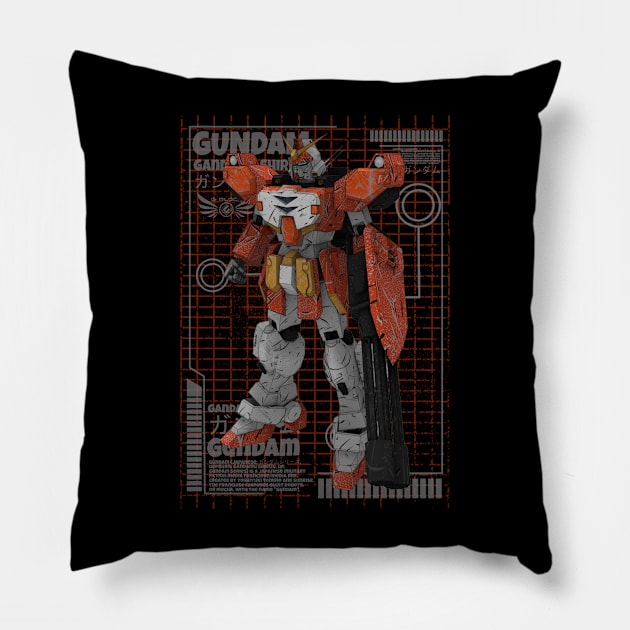 XXXG-01H2 Gundam Heavyarms Custom Pillow by gblackid