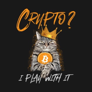 Cat Holding Bitcoin T-Shirt