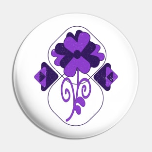 Purple flower with a rounded shape Pin