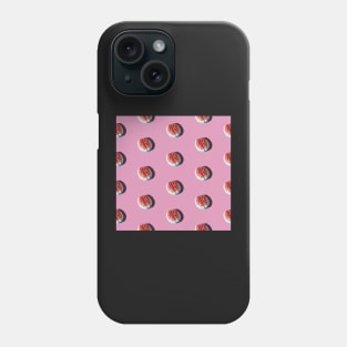 Halloween brain candy arranged in a pattern on a pink background. Phone Case