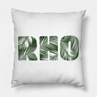 Rho Leaf Letters Pillow