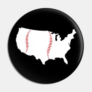 Baseball is Americas Pastime USA Pin